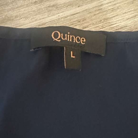 Quince Washable Silk Tank in Navy - Picture 2 of 5
